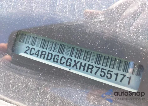 2017 Dodge Grand Caravan Sxt из США, поврежденный, VIN 2C4RDGCGXHR755171